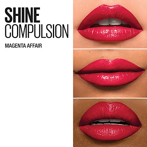 Maybelline Color Sensational Shine Compulsion Lipstick - Magenta Affair - Hydrating & Glossy Finish