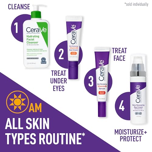 CeraVe Under Eye Repair Cream - Vitamin C, Hyaluronic Acid & Ceramides for Sensitive Skin