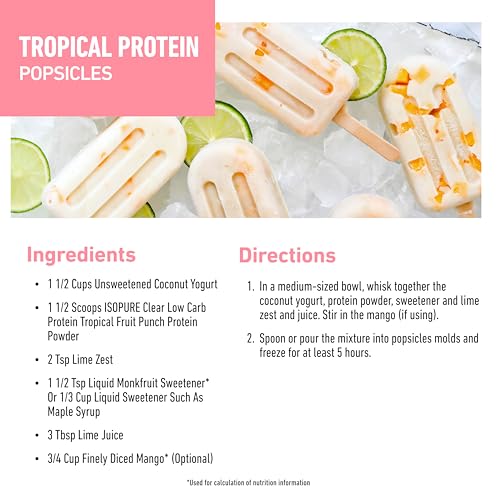 Isopure Infusions Whey Protein Isolate Powder - Tropical Punch (16 Servings)