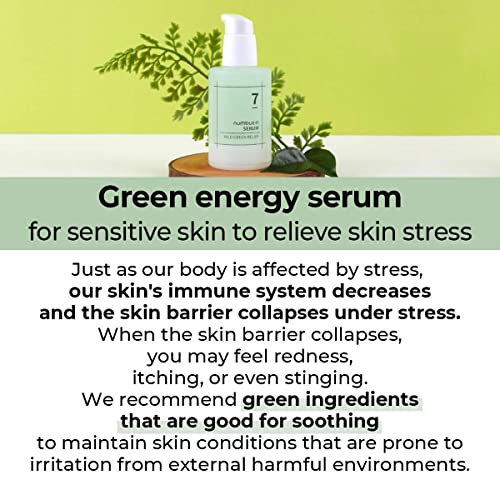 numbuzin No.7 Mild Green Soothing Serum – Centella & Green Tea for Acne-Prone, Redness-Prone Skin