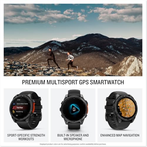 Garmin Fenix 8 47mm AMOLED Slate Gray Smartwatch with Black Band