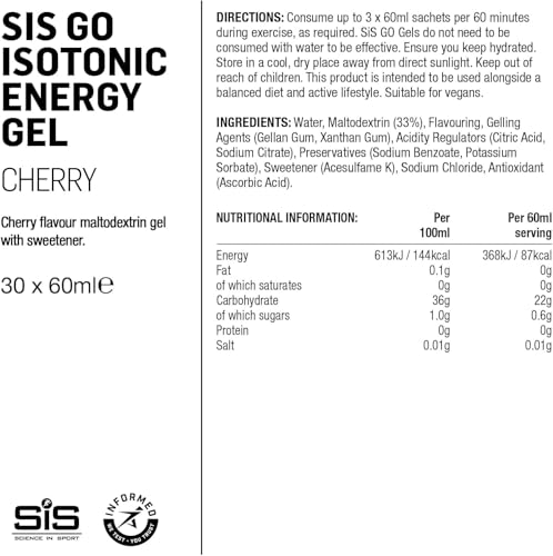 SiS GO Isotonic Energy Gel - Cherry (60ml)