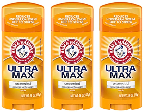 ARM & HAMMER ULTRAMAX Anti-Perspirant Deodorant Solid Unscented - 2.60 oz (Pack of 3)