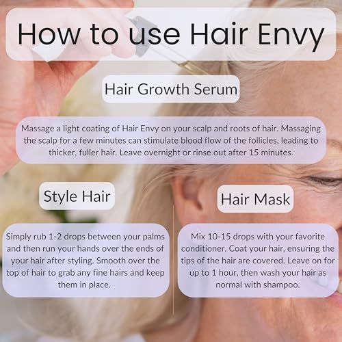 Vitality Extracts Hair Envy Essential Oil Blend - 100% Pure Therapeutic Grade for Shine, Softness & Strength