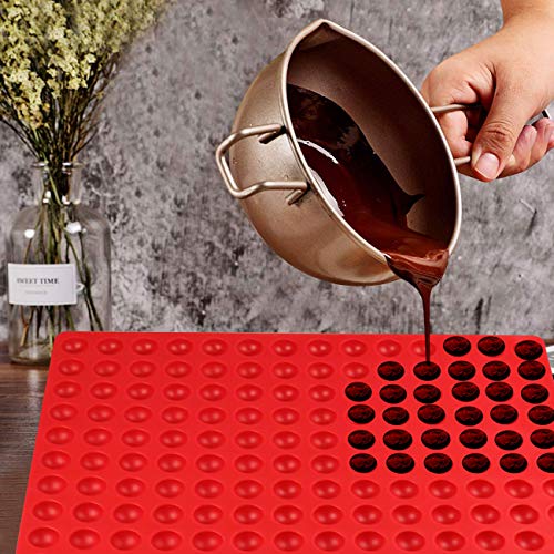 Palksky Semi Sphere Small Round Silicone Mold for Ganache, Jelly, Caramels, Cookies & Pet Treats Baking - 140 Cavity