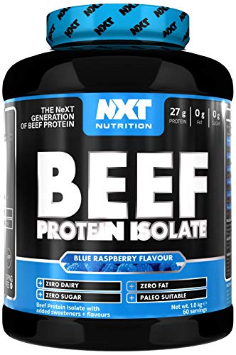 NXT Nutrition Beef Protein Isolate Powder - Blue Raspberry 1.8kg Halal Dairy Free
