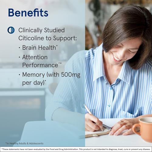 Jarrow Formulas Citicoline CDP Choline - Brain Health & Memory Support