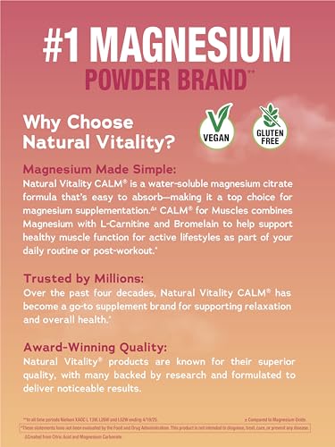 Natural Vitality Calm Specifics Calmful Muscles Watermelon Flavor - Muscle Support Supplement 6 oz