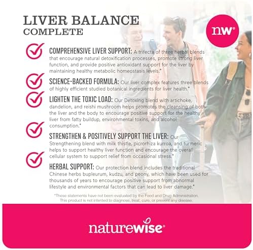 NatureWise Liver Detox & Cleanse Supplement - Triple Repair Formula for Toxin Removal