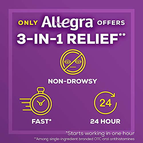 Allegra Adult 24 Hour Allergy Relief Tablets - 45 Count Fast-Acting Antihistamine
