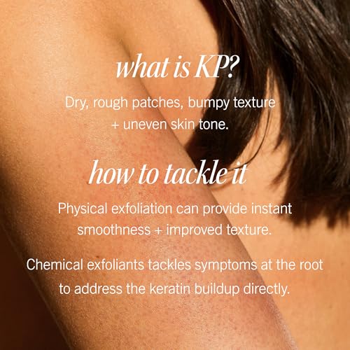 First Aid Beauty KP Bump Eraser Body Scrub Exfoliant with 10% AHA – 8 oz + Bonus 1 oz Travel Size