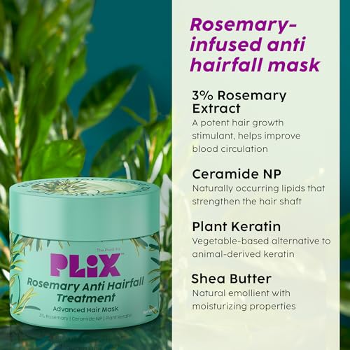 PLIX THE PLANT FIX Rosemary Shampoo, Conditioner & Mask Set for Hair Damage Repair