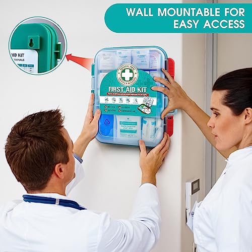 General Medi 420 Piece Professional First Aid Kit - Hard Case with Premium Medical Supplies for Home, Travel, Office, Camping, Vehicle & Workplace