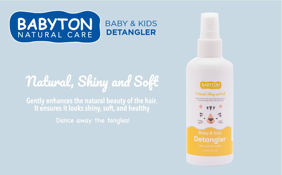 Babyton Natural Detangler Spray for Kids Hair, 200ml