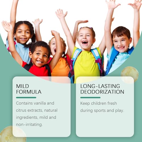 Natural Deodorant for Kids & Teens - Aluminum-Free, Hypoallergenic, Clean Fresh Scent, 50ml
