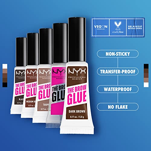 NYX Professional Makeup The Brow Glue Extreme Hold Eyebrow Setting Gel - Clear (01)