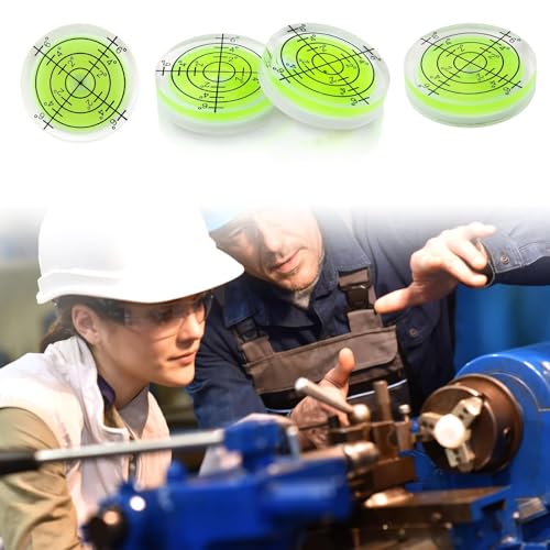 Universal 32mm Bullseye Circular Bubble Level 4-Pack - Aluminum Alloy Housing