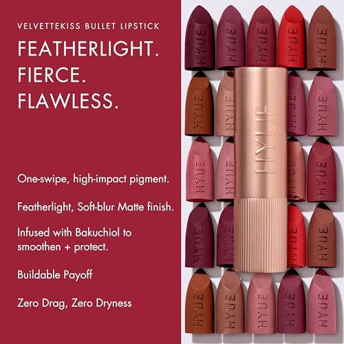 HYUE Velvette Kiss Matte Bullet Lipstick in Mauve It - Long-Wear & Nourishing