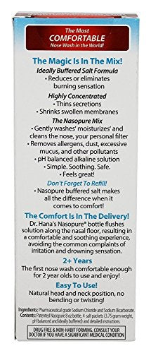 Dr. Hana's Nasopure Nasal Wash Sampler Kit - 8oz Bottle & 4 Saline Packets