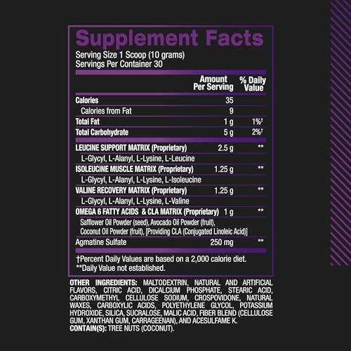 BPI Sports Best BCAA Grape Powder - Zero Sugar Amino Acid Formula