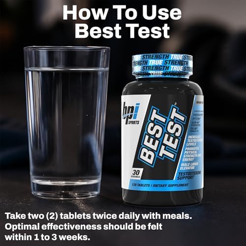 BPI Sports Best Test - Testosterone Booster for Men - Muscle Recovery, Testosterone Support Supplement, Natural Stamina, Energy Increase & Metabolism Support - 30 Servings