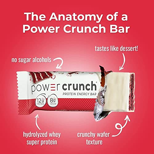 Power Crunch Protein Wafer Bars, Red Velvet, 1.4 Ounce (12 Count)