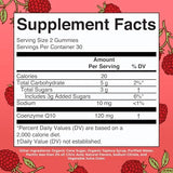 MaryRuth Organics Vegan CoQ10 Raspberry Gummies - Antioxidant & Energy Support