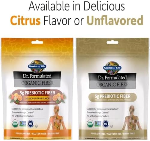 Garden of Life Organic Fiber Powder: Unflavored - Digestive Health Support