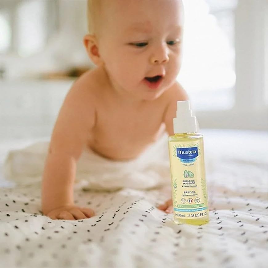 Mustela Baby Oil Duo Pack - Moisturizing Oil for Massage (2 x 100ml)