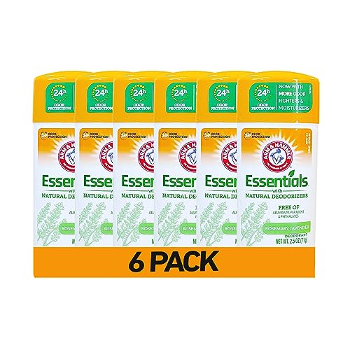 ARM & HAMMER Essentials Aluminum-Free Deodorant Stick - Fresh Rosemary Lavender, 71g (Pack of 6)