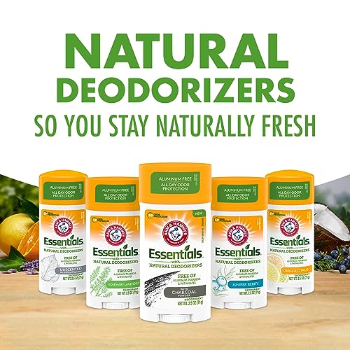 ARM & HAMMER Essentials Charcoal Deodorant 4-Pack - Natural Odor Protection