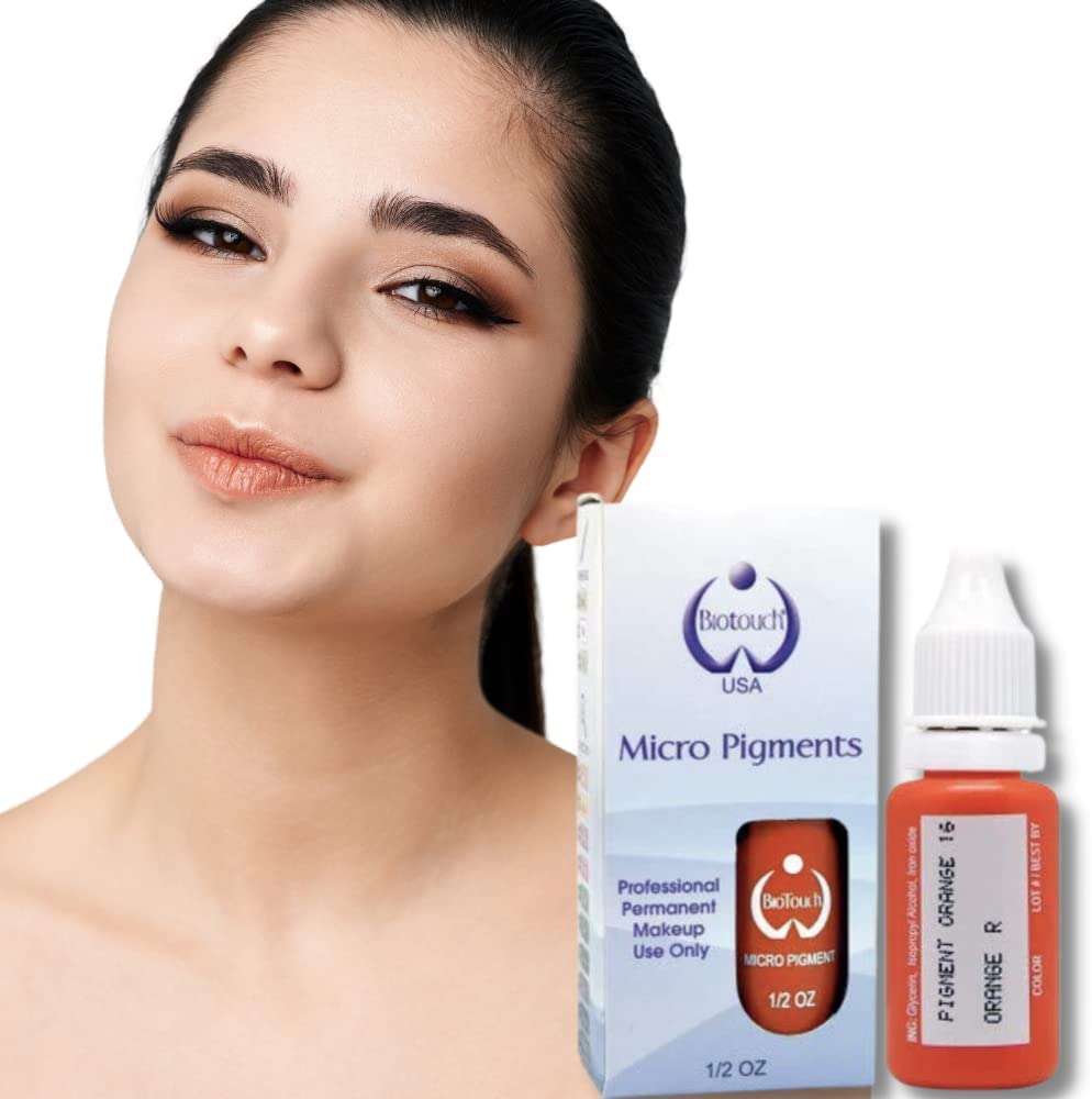 BIOTOUCH Micropigment Orange Pigment Color - Permanent Makeup Microblading Supplies for Eyebrow, Lip & Eyeliner