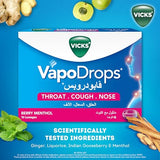 Vicks Vapo Drops Cough, Nose & Throat Lozenges - Berry Menthol 36 Count