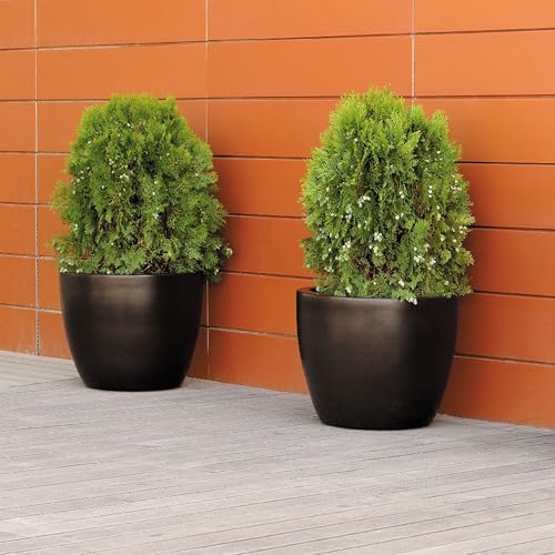 Ordesa Anthracite Flower Pot (Diameter 60 x 43 cm) by WELL HOME