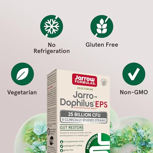 Jarrow Formulas Jarro-Dophilus EPS Probiotic - 25 Billion CFU, 30 Veggie Capsules