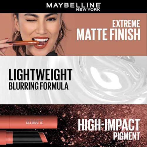 Maybelline New York Lipstick - Color Sensational Ultimattes 599 More Mauve - Matte Finish With Jojoba Oil