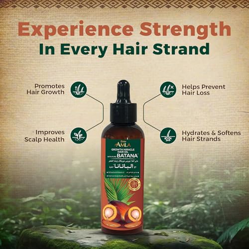 Dabur Amla Pure Batana Growth Miracle Hair Oil - 95ml | Promotes Growth & Shine