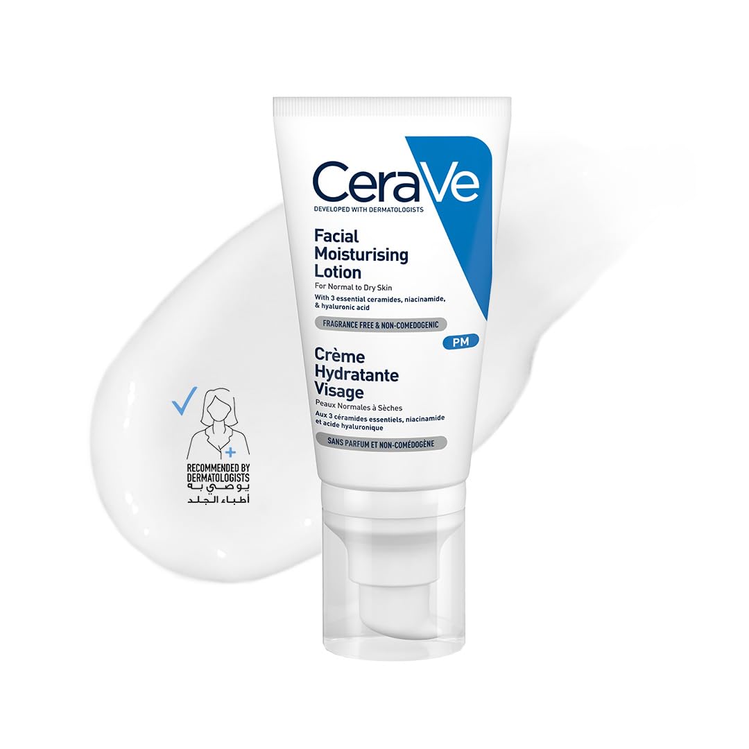 CeraVe PM Facial Moisturizing Lotion Night Cream with Hyaluronic Acid - 52ml