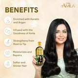 Dabur Amla Gold Hair Oil - Amla, Almond & Henna for Strong, Soft, Long Hair (200ml)