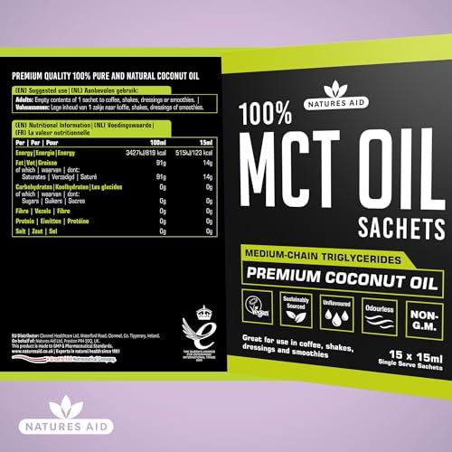 Nature's Aid MCT Oil Sachets: Boost Energy Naturally