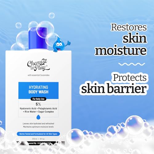 Chemist at Play Hydrating Body & Face Wash with 5% Hyaluronic Acid for Dry Skin Relief