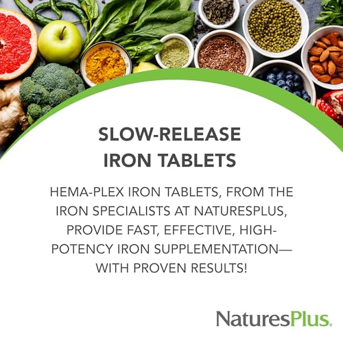 Nature's Plus Hema-Plex 30 Sustained Release Tablets - Iron & B-Complex Supplement