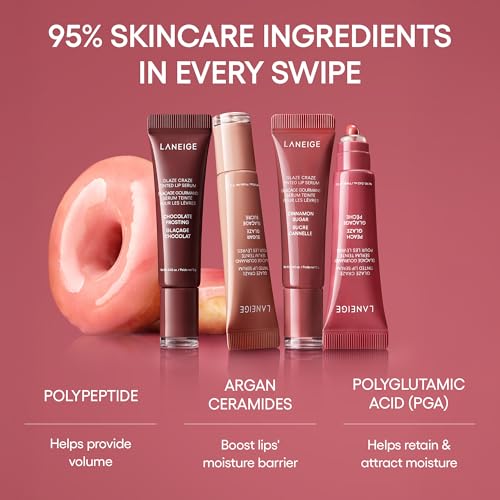 LANEIGE Glaze Craze Tinted Lip Serum - Cinnamon Sugar: Plumping & Hydrating
