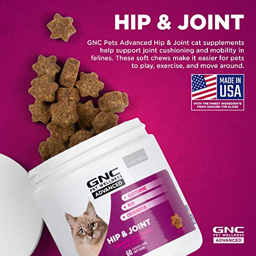 GNC Pets Advanced Hip & Joint Cat Supplements - 60 Soft Chews