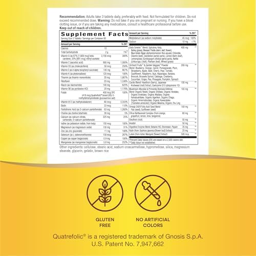 Nature's Way Alive! Max3 Potency Adult Complete Multivitamin, High Potency B-Vitamins to Support Energy Metabolism*, with Methylated B12 and Folate, No Added Iron, 180 Tablets (Packaging May Vary)