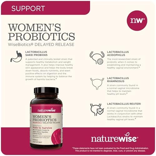 NatureWise, Womens Probiotics, WiseBiotics Delayed Release, 60 Capsules