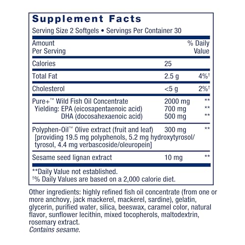 Life Extension Super Omega-3 Plus EPA/DHA Fish Oil 60 Softgels