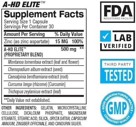 BPI Sports A-HD Elite – Men’s Powerful Testosterone Booster – Natural Stamina, Strength, Sexual Support – Increases Metabolism – Fat Burning – Strength – Muscle – 30 Servings – 500mg