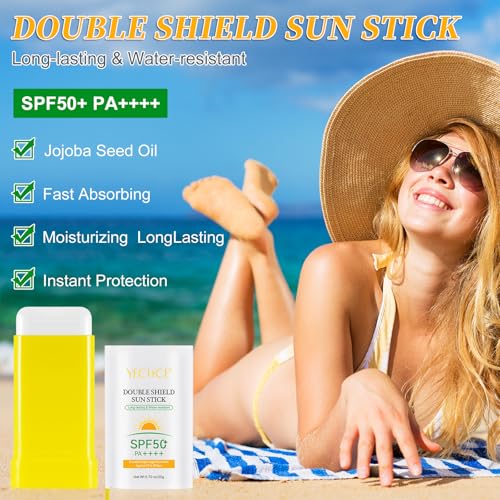 Double-Effect Waterproof Sunscreen Stick, 20g, SPF50+, Thin Texture, UV & Infrared Protection