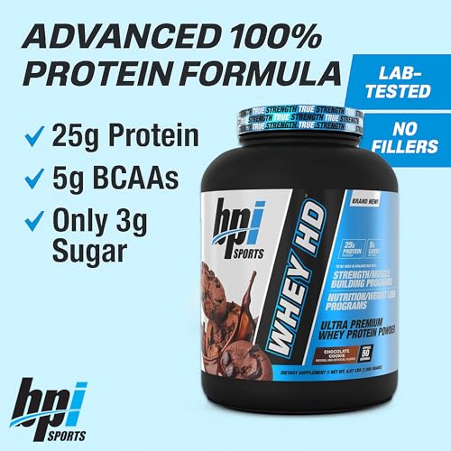 BPI Sports Whey HD Ultra Premium Protein Powder Chocolate Cookie - 4.2 Pound